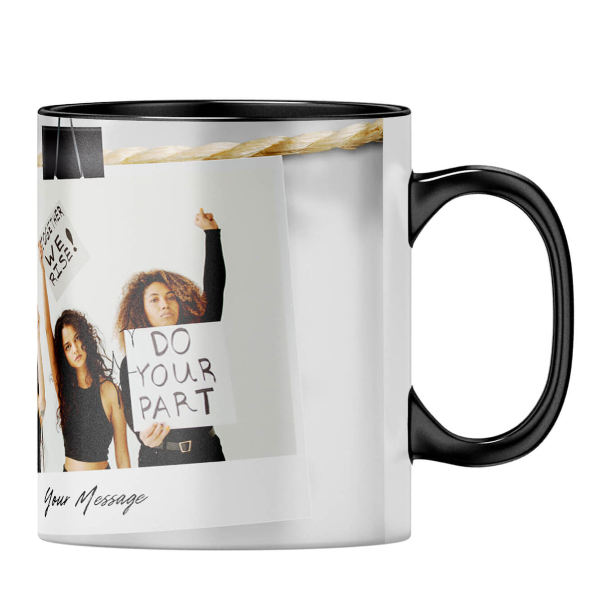 Special Photo with Message Coffee MugB-Black