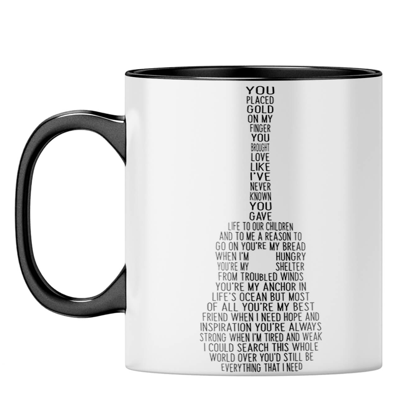 Spouse Friend Guitar Coffee Mug Black