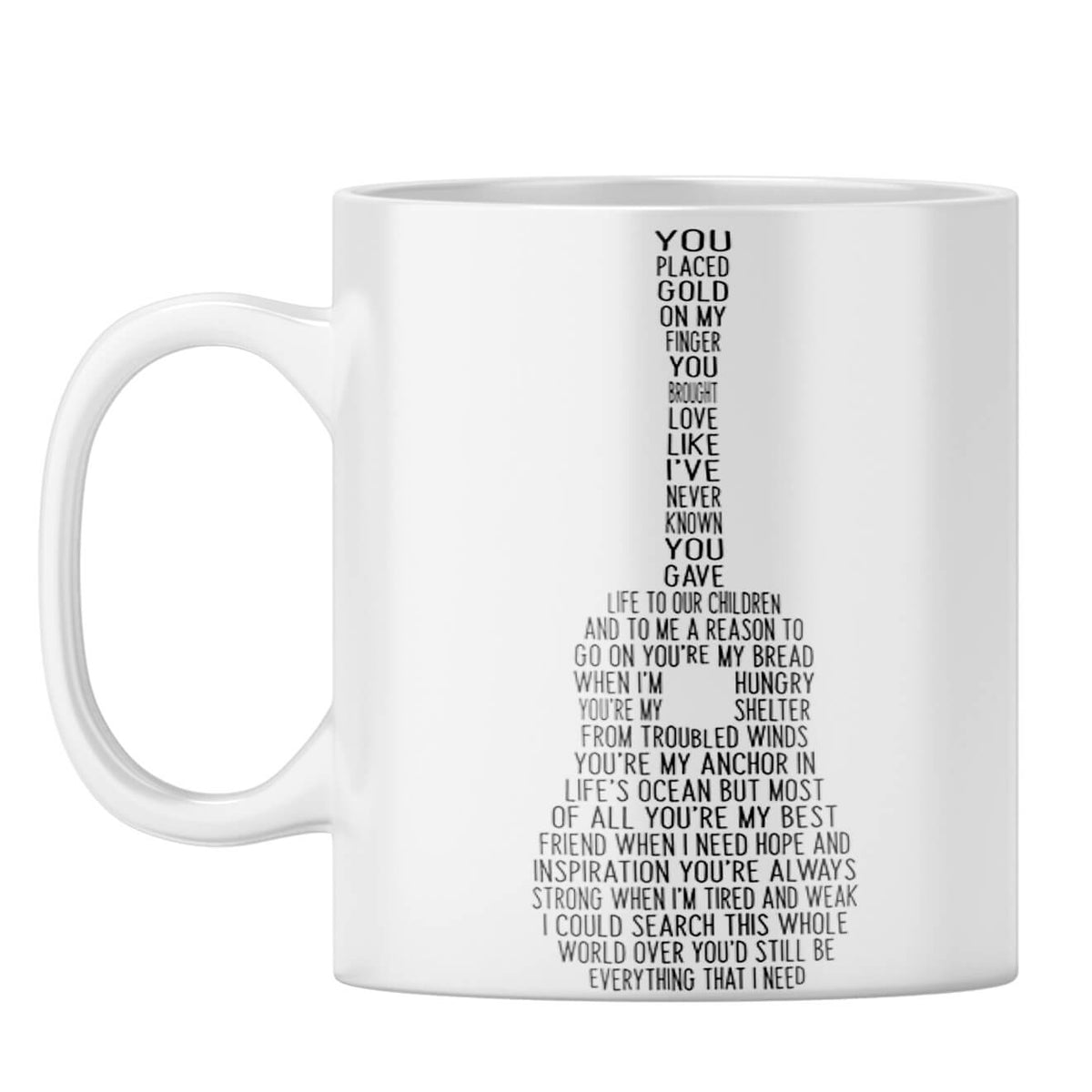 Spouse Friend Guitar Coffee Mug White