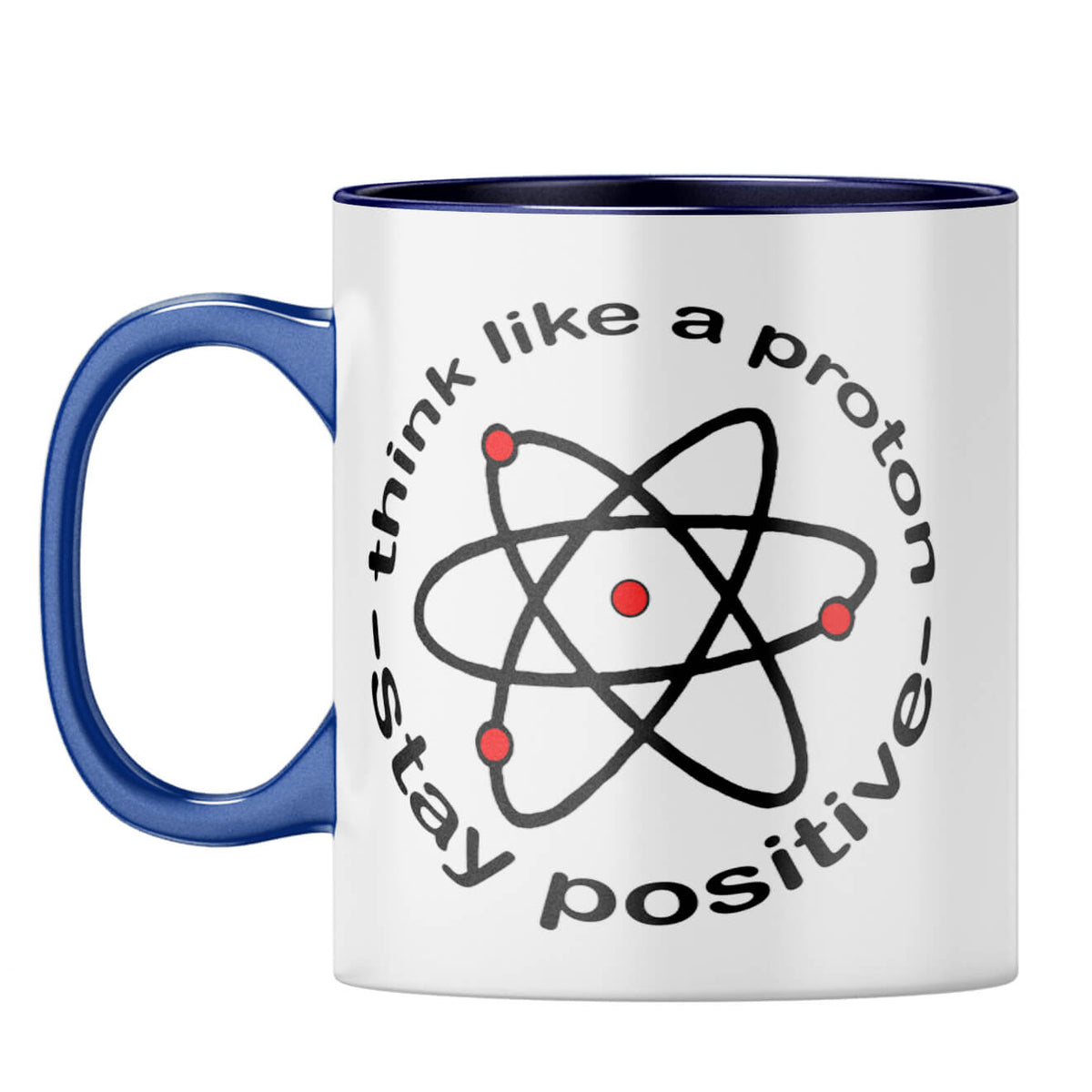 Stay Positive Coffee Mug Dark Blue