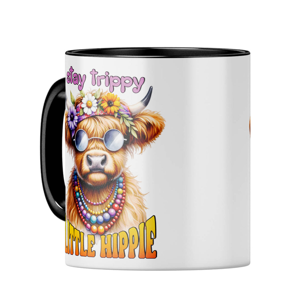 Stay Trippy Little Hippie Coffee MugC-Black
