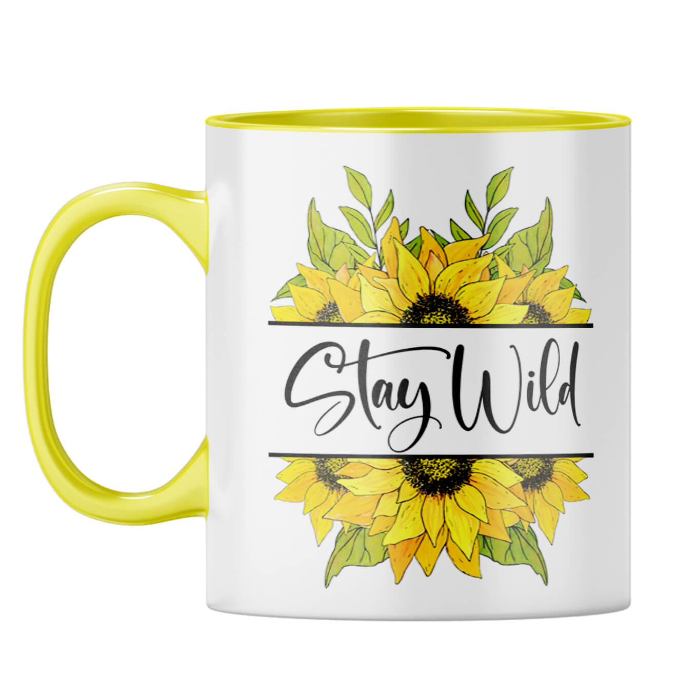 Stay Wild Coffee Mug Yellow