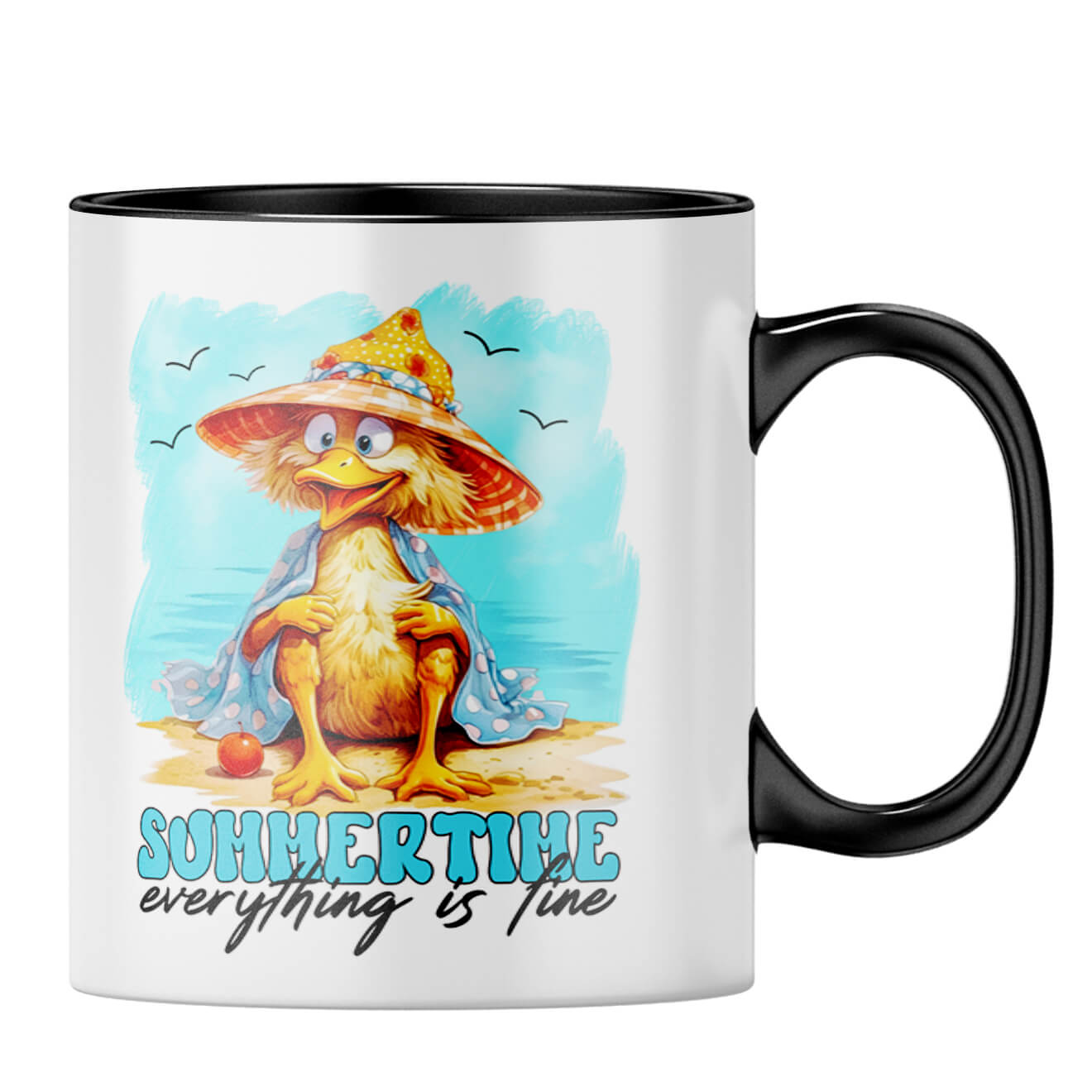 Summer Time is Fine Coffee MugB-Black
