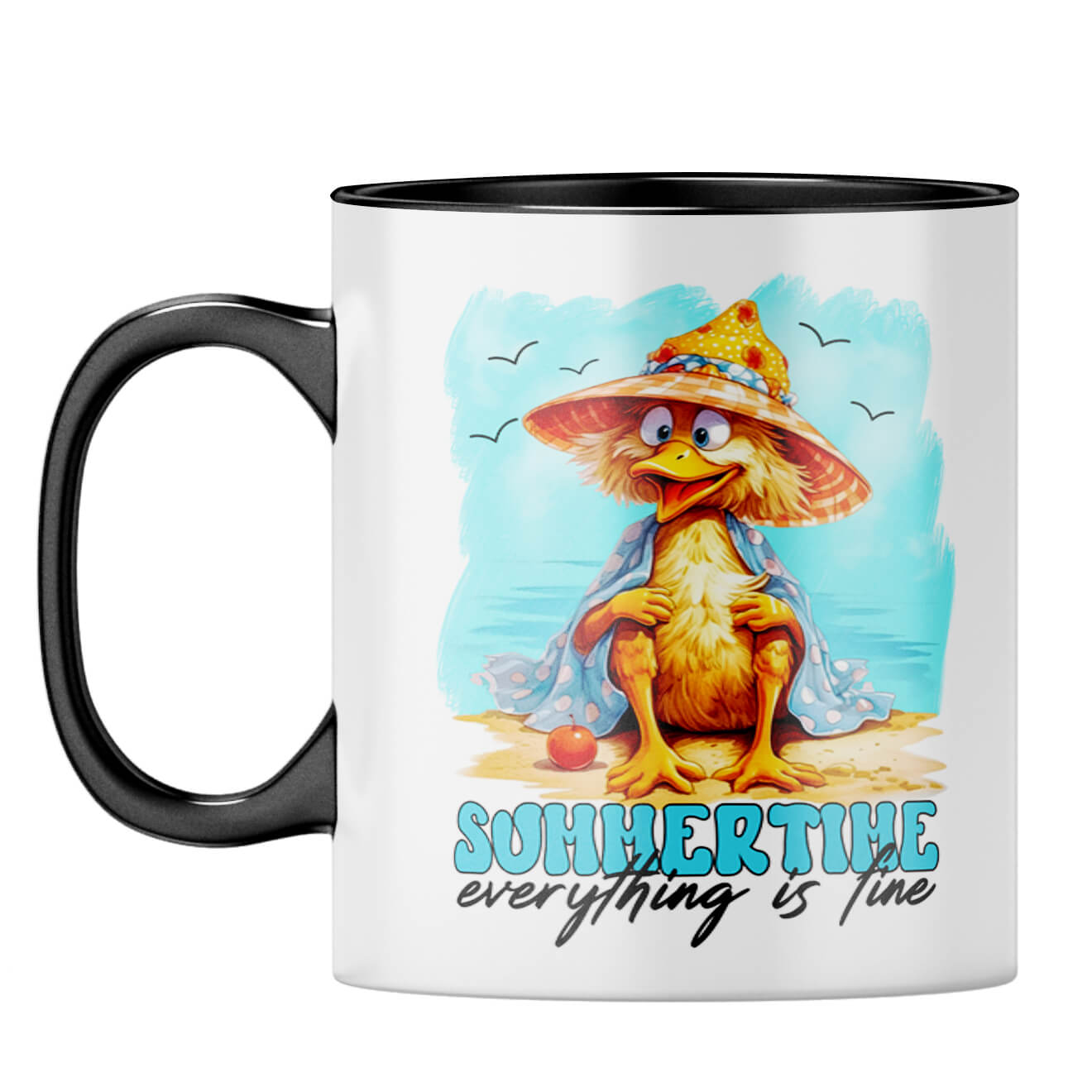 Summer Time is Fine Coffee Mug Black