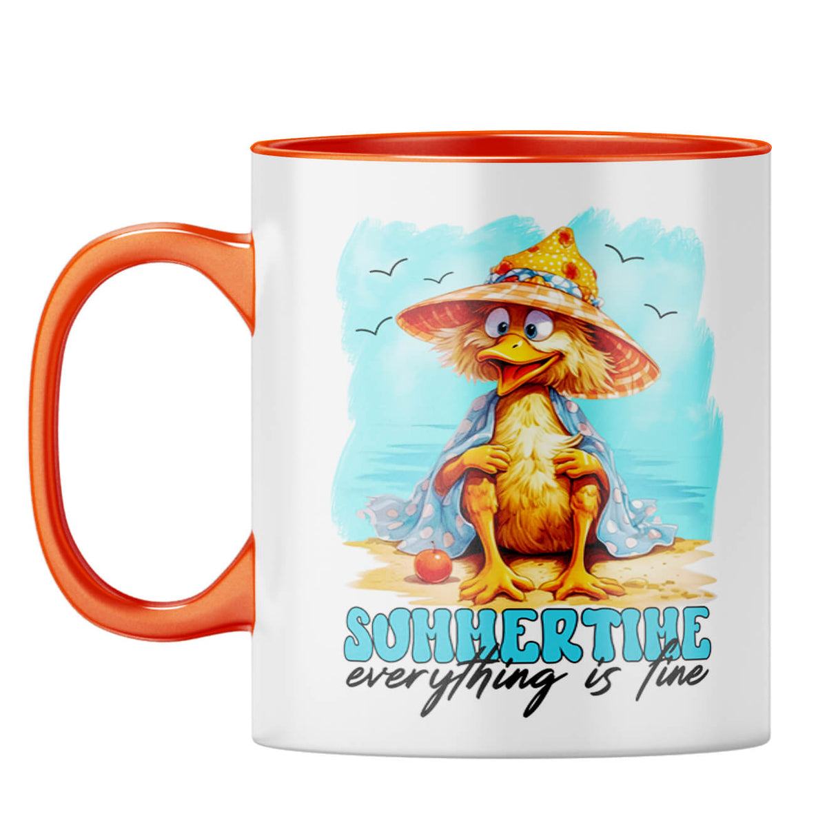 Summer Time is Fine Coffee Mug Orange