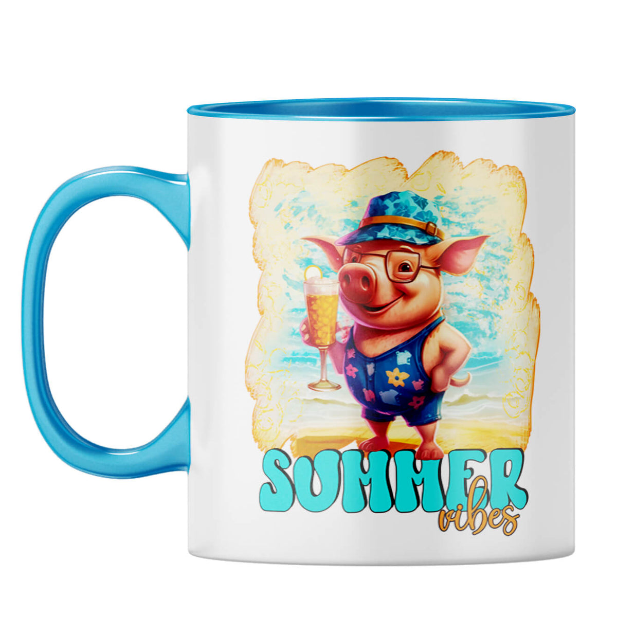 Summer Vibes Coffee Mug Light Blue