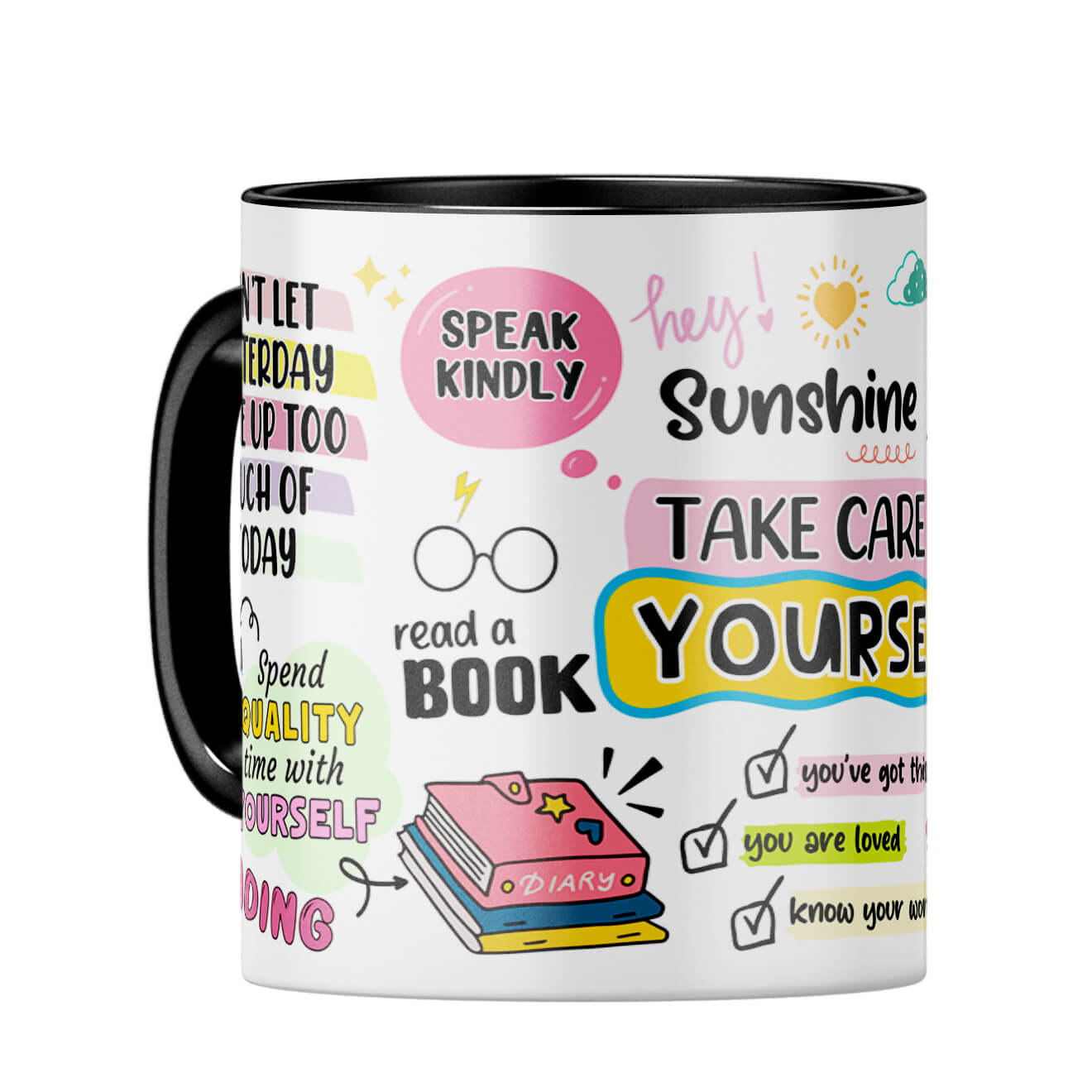 Take Care Yourself Coffee Mug Black