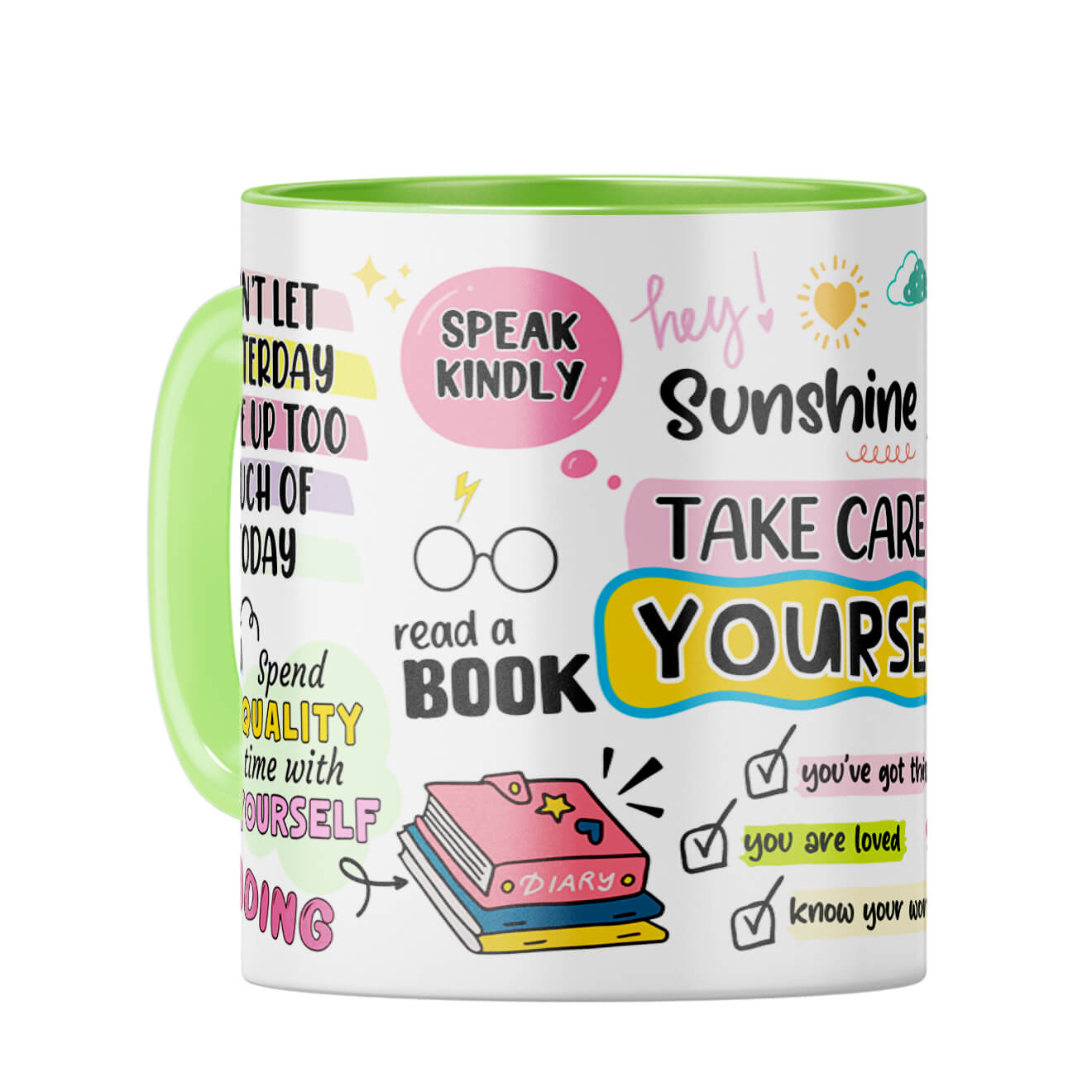 Take Care Yourself Coffee Mug Light Green