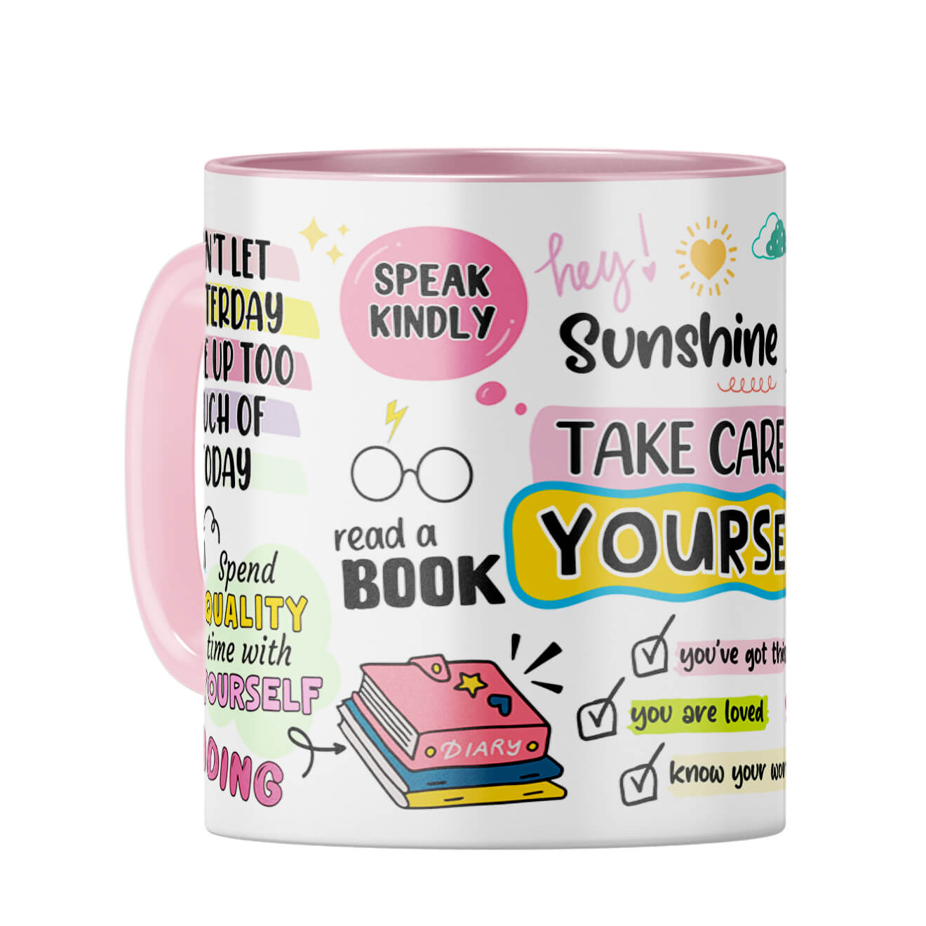 Take Care Yourself Coffee Mug Pink