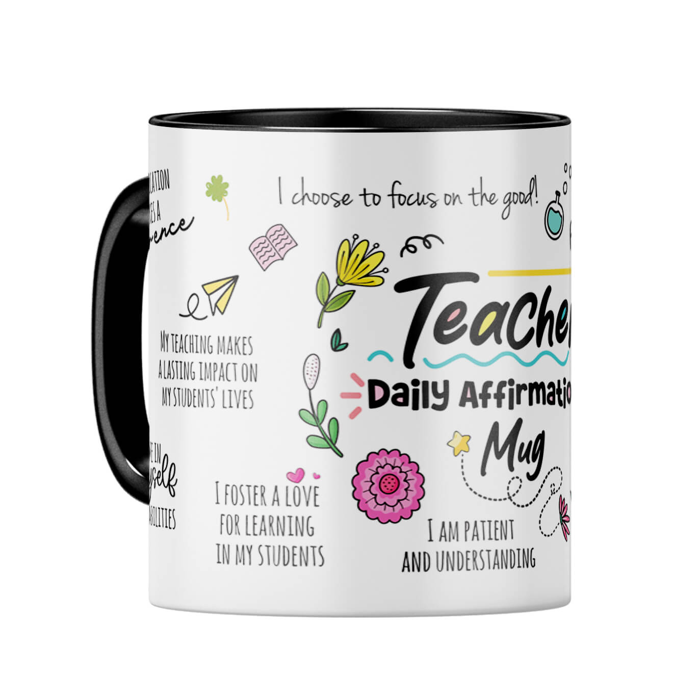 Teacher Daily Affirmations Coffee Mug Black