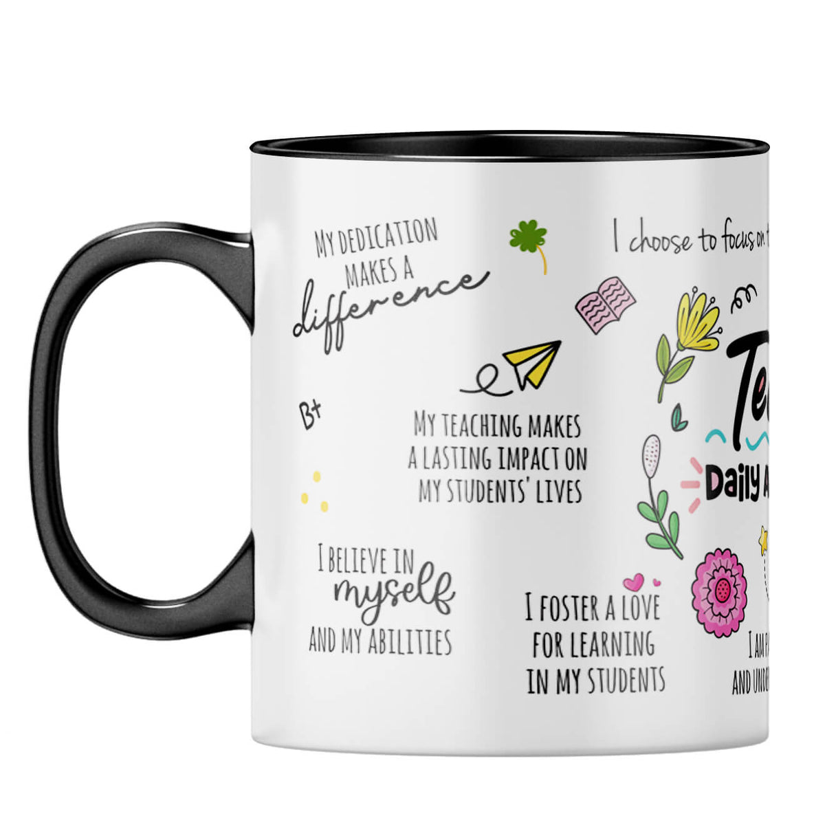 Teacher Daily Affirmations Coffee MugF-Black