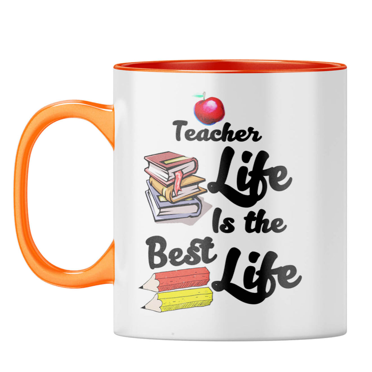Teacher Life Coffee Mug Orange
