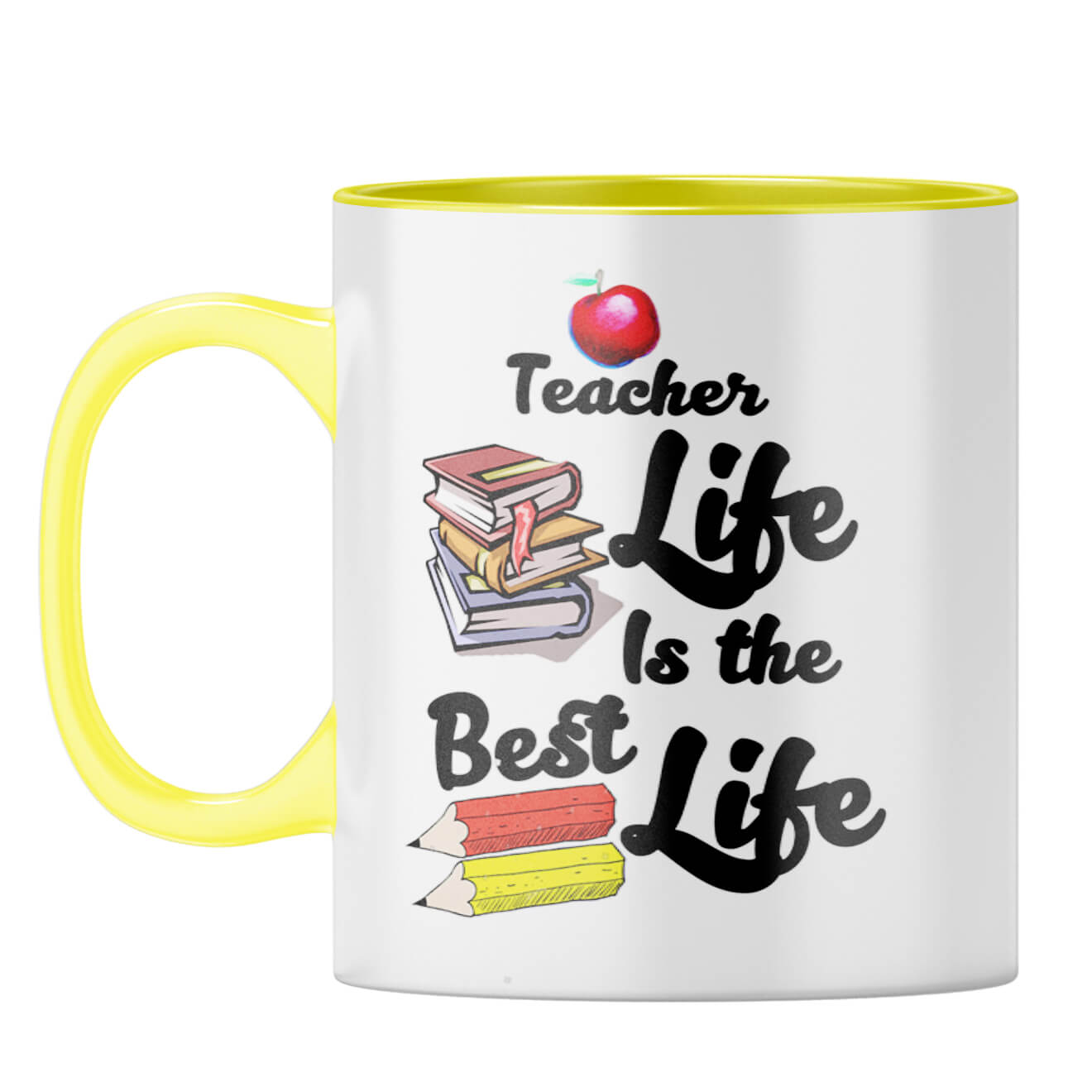 Teacher Life Coffee Mug Yellow