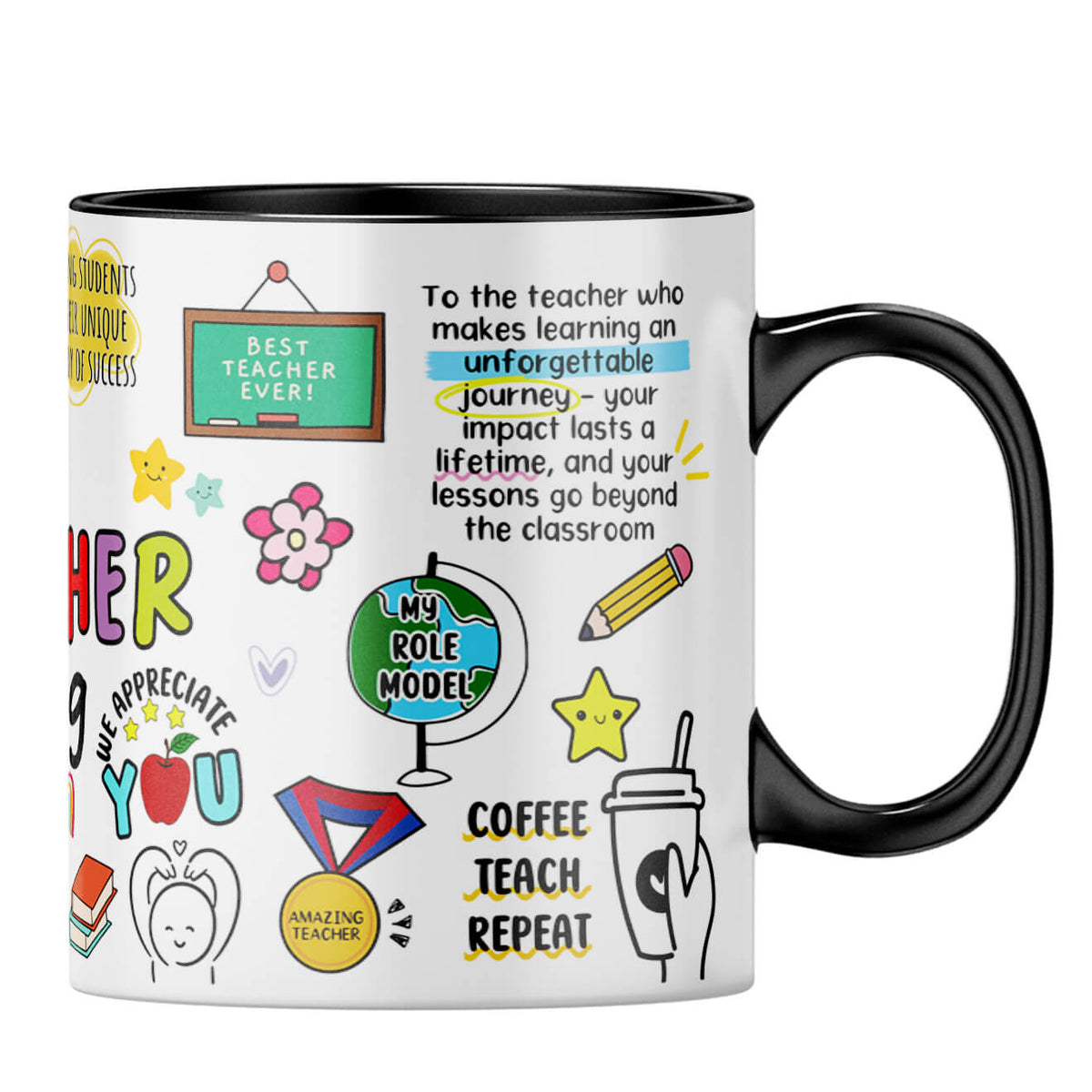 Teacher We Appreciate You Coffee MugB-Black