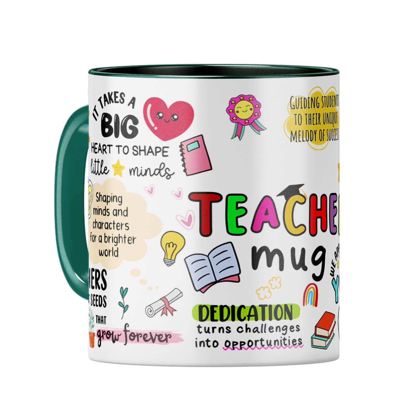 Teacher We Appreciate You Coffee Mug Dark Green