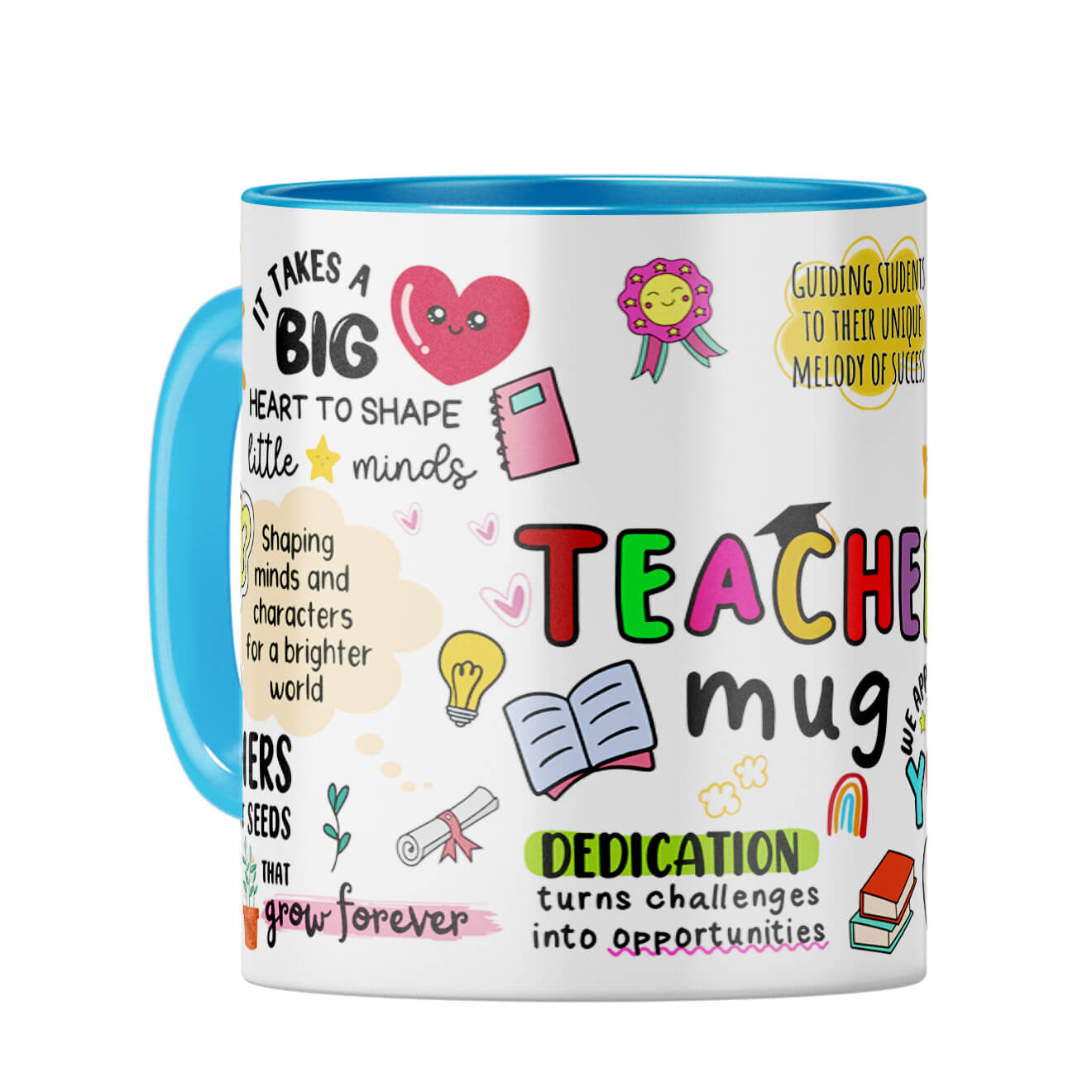 Teacher We Appreciate You Coffee Mug Light Blue