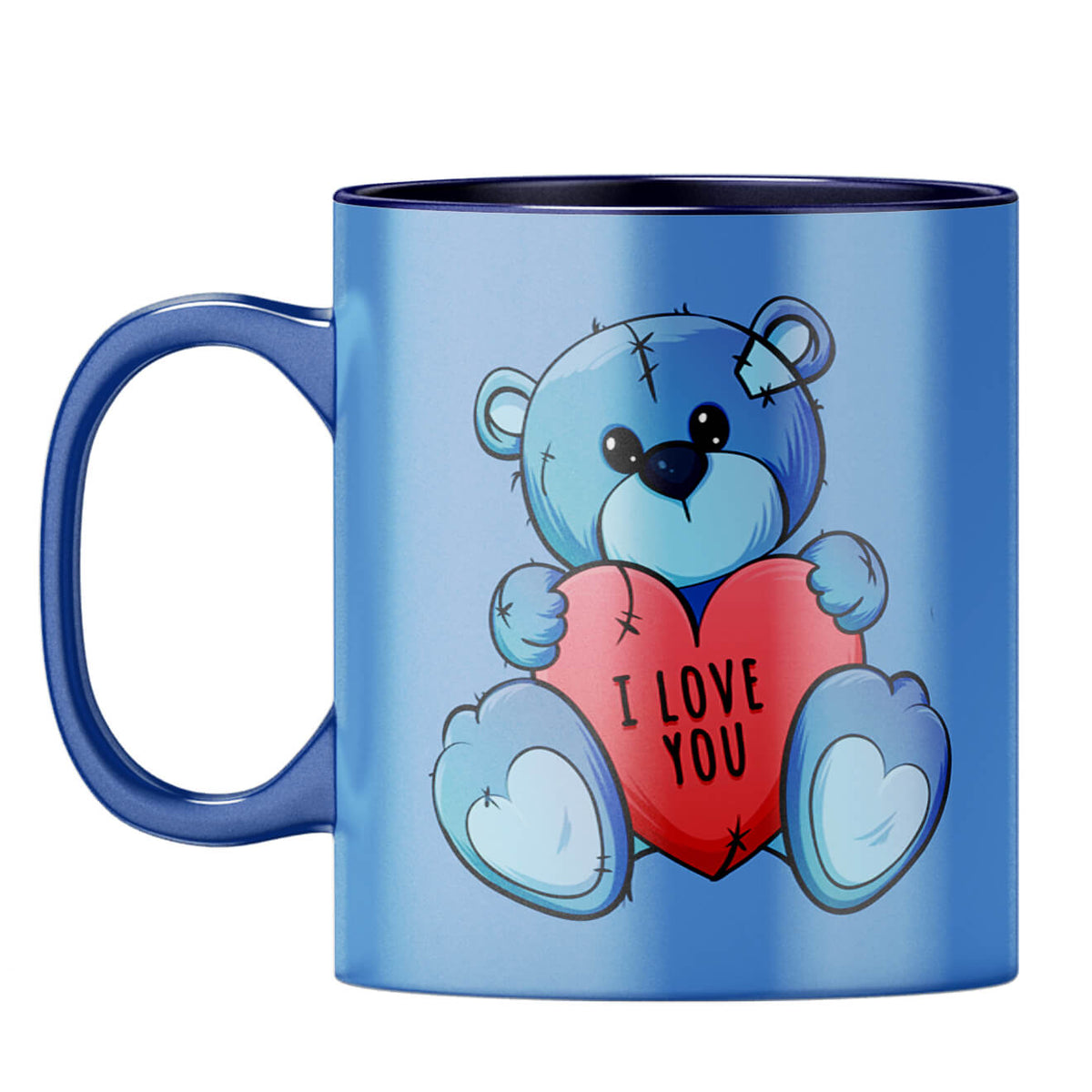Teddy Love Coffee Mug Dark Blue