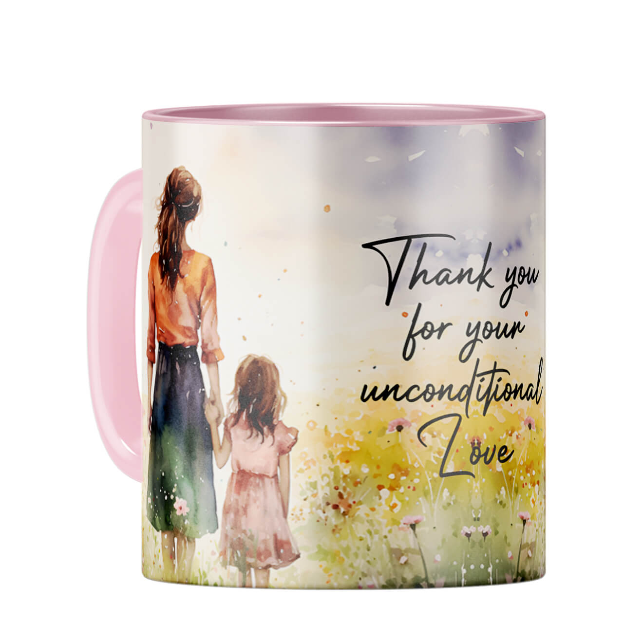 Thank your for Unconditional Love Coffee Mug Pink