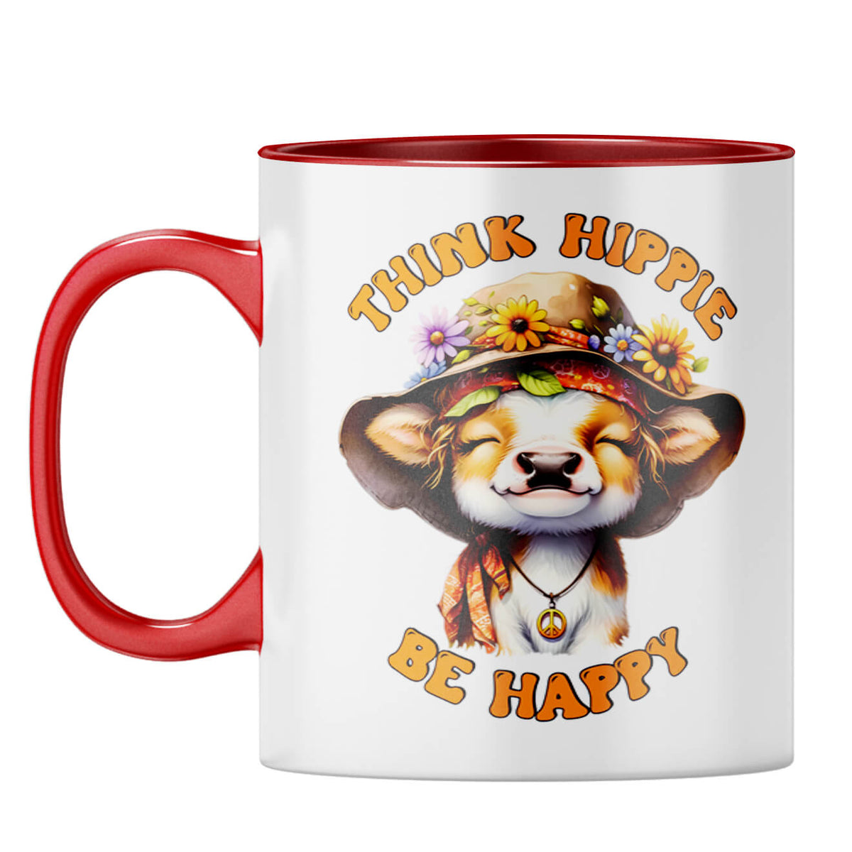 Think Hippy Be Happy Coffee Mug