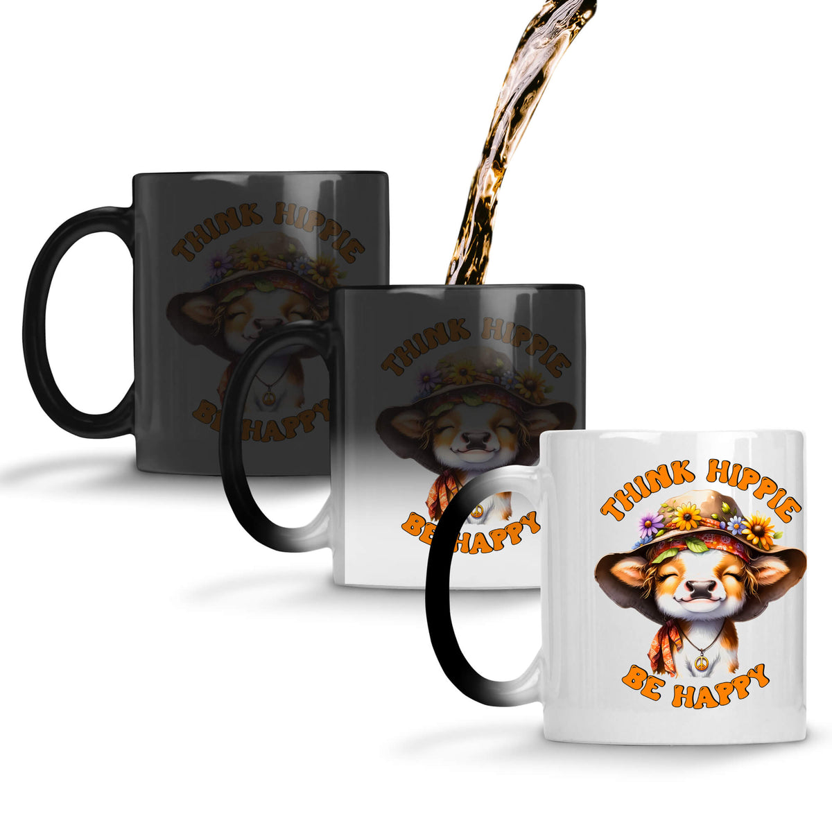 Think Hippy Be Happy Coffee Mug Magic