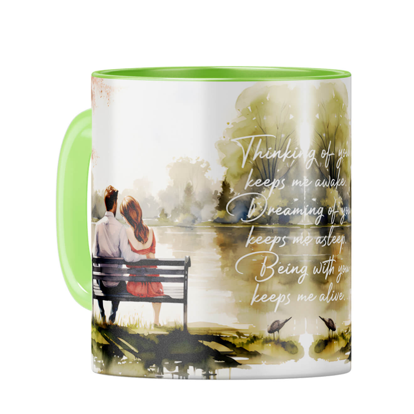 Thinking of You Coffee Mug Light Green