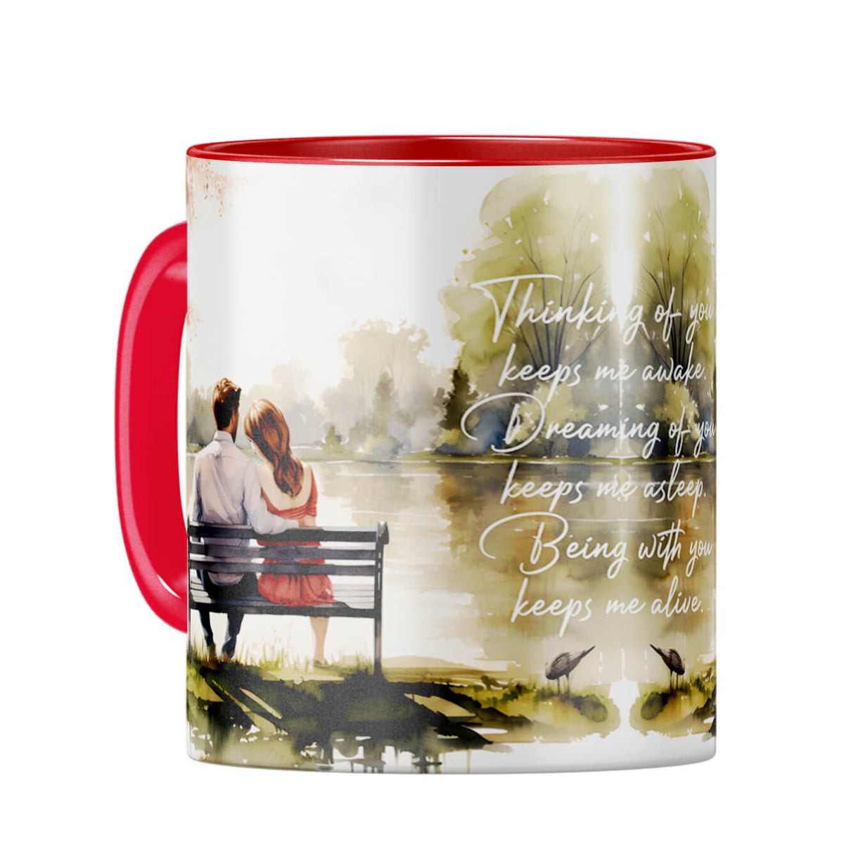 Thinking of You Coffee Mug Red