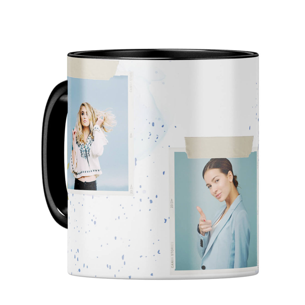 Three Special Photos Coffee Mug Black