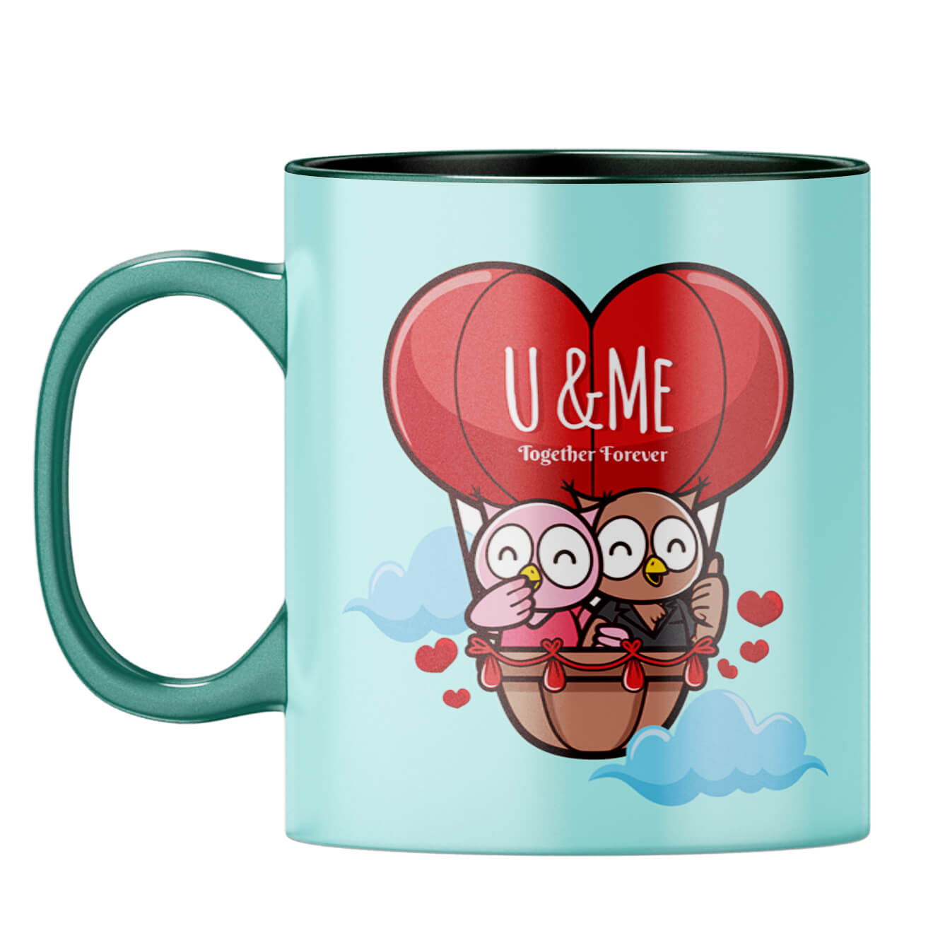Together Forever Always Coffee Mug Dark Green
