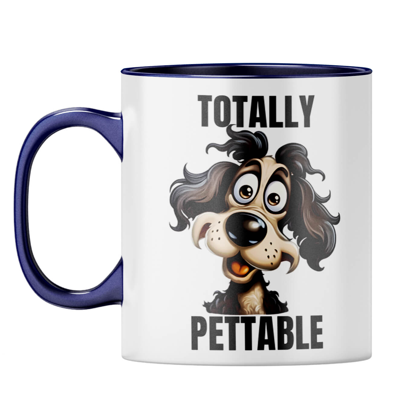 Totally Pettable Coffee Mug Dark Blue