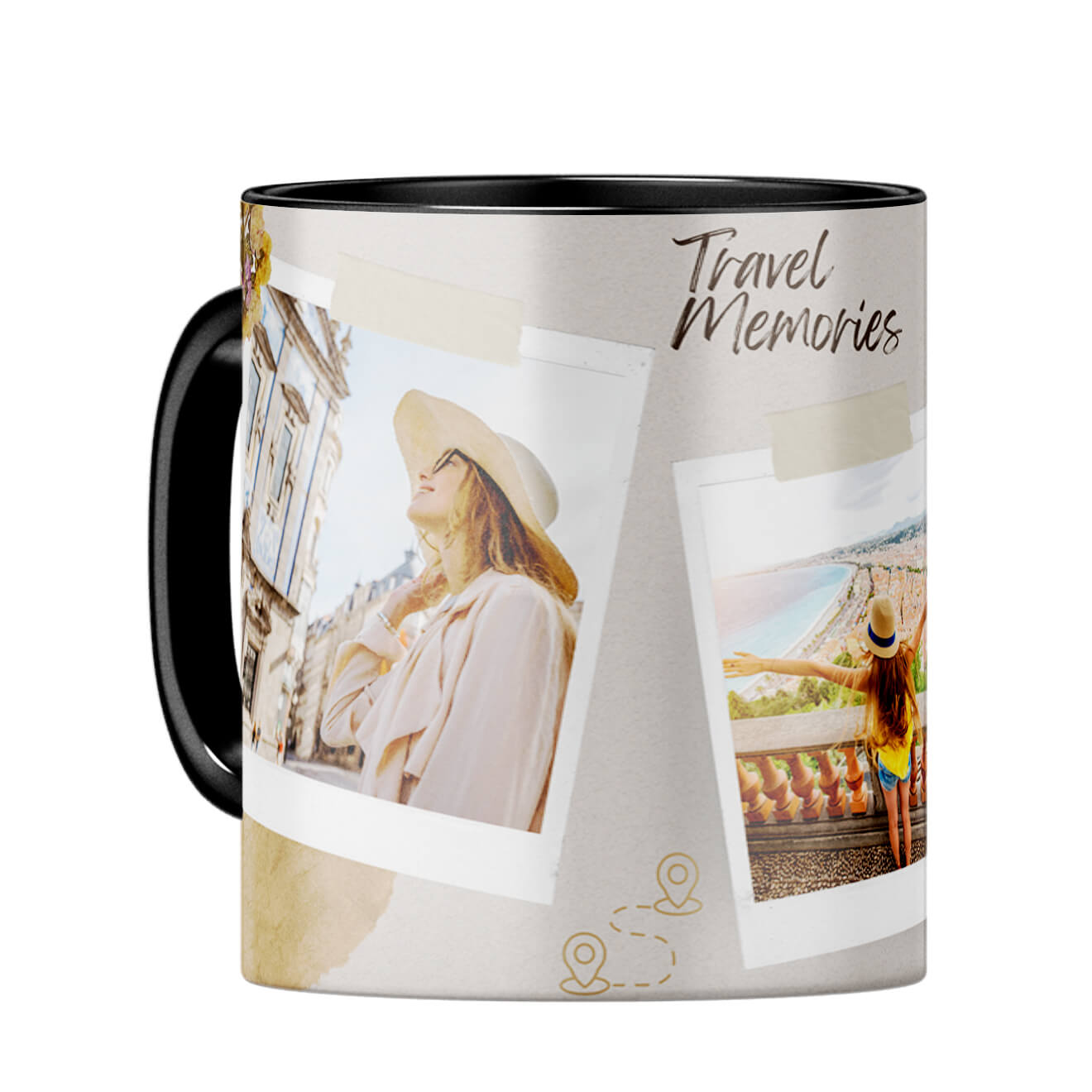 Travel Memories Coffee Mug Black