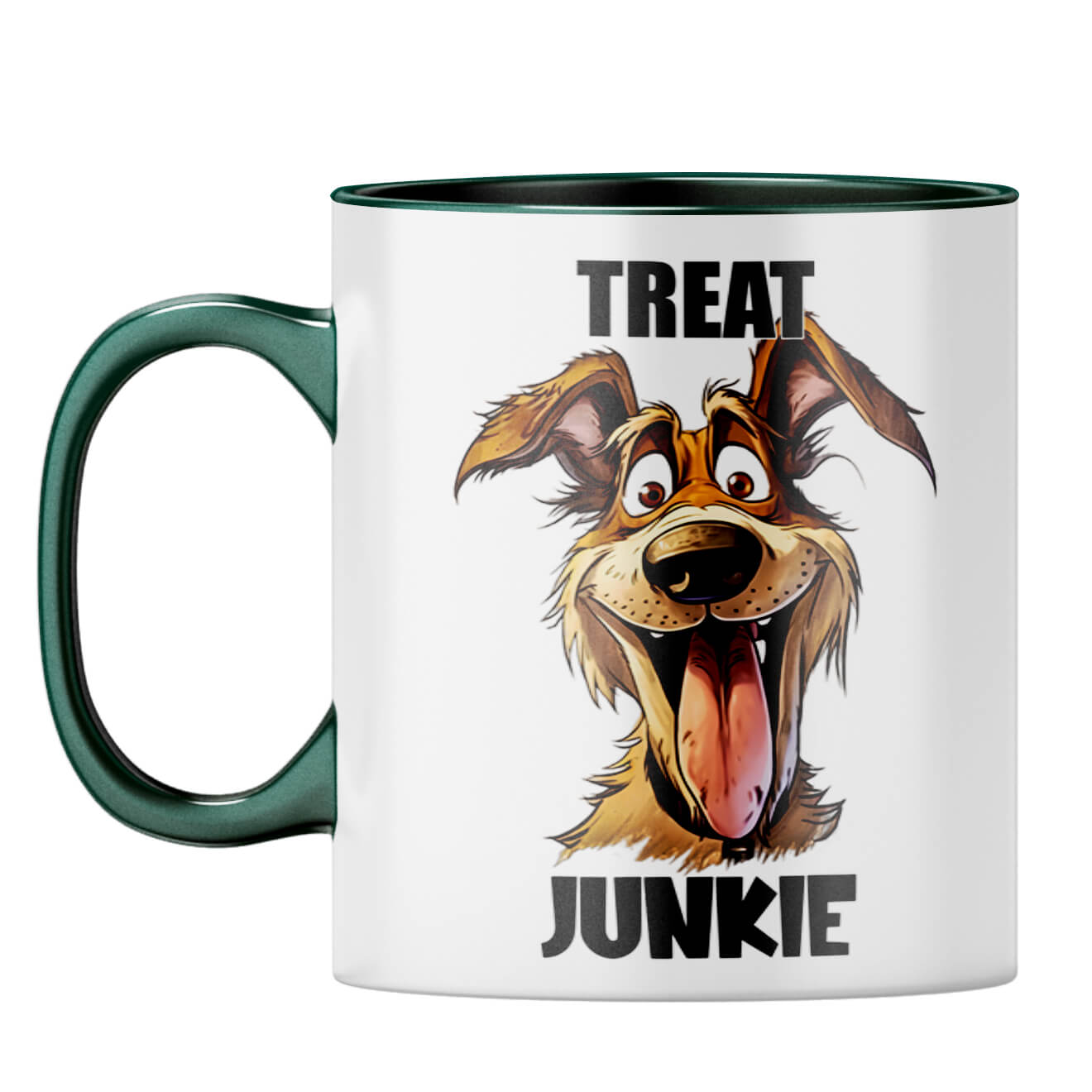 Treat Junkie Coffee Mug Dark Green