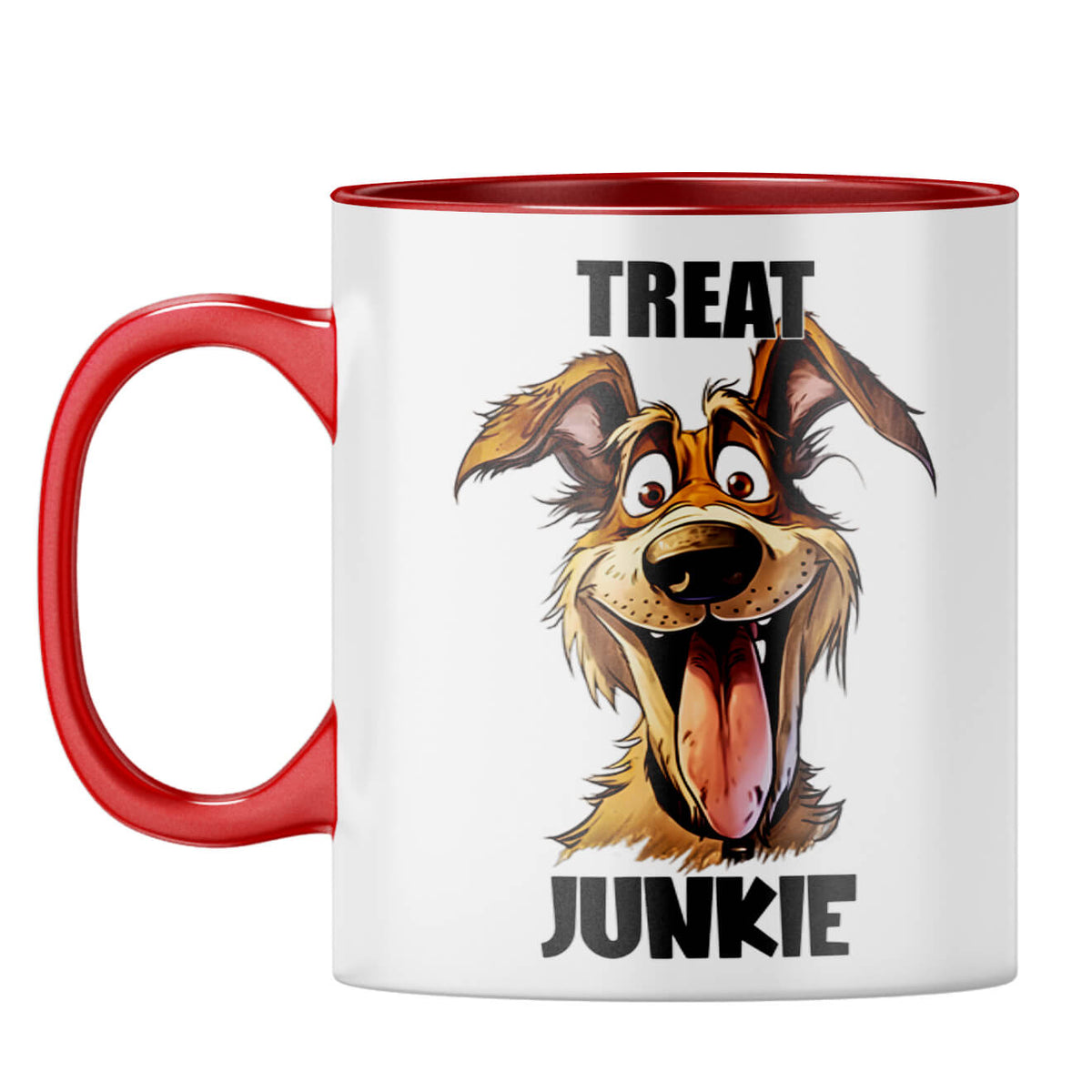 Treat Junkie Coffee Mug Red