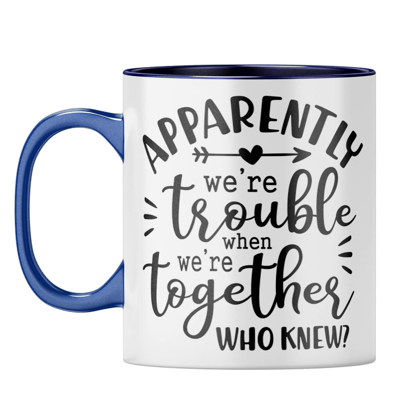 Trouble Together Coffee Mug Dark Blue