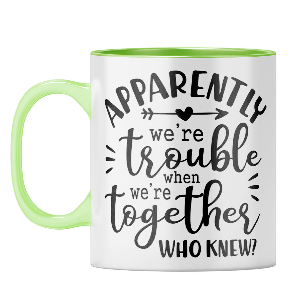 Trouble Together Coffee Mug Light Green