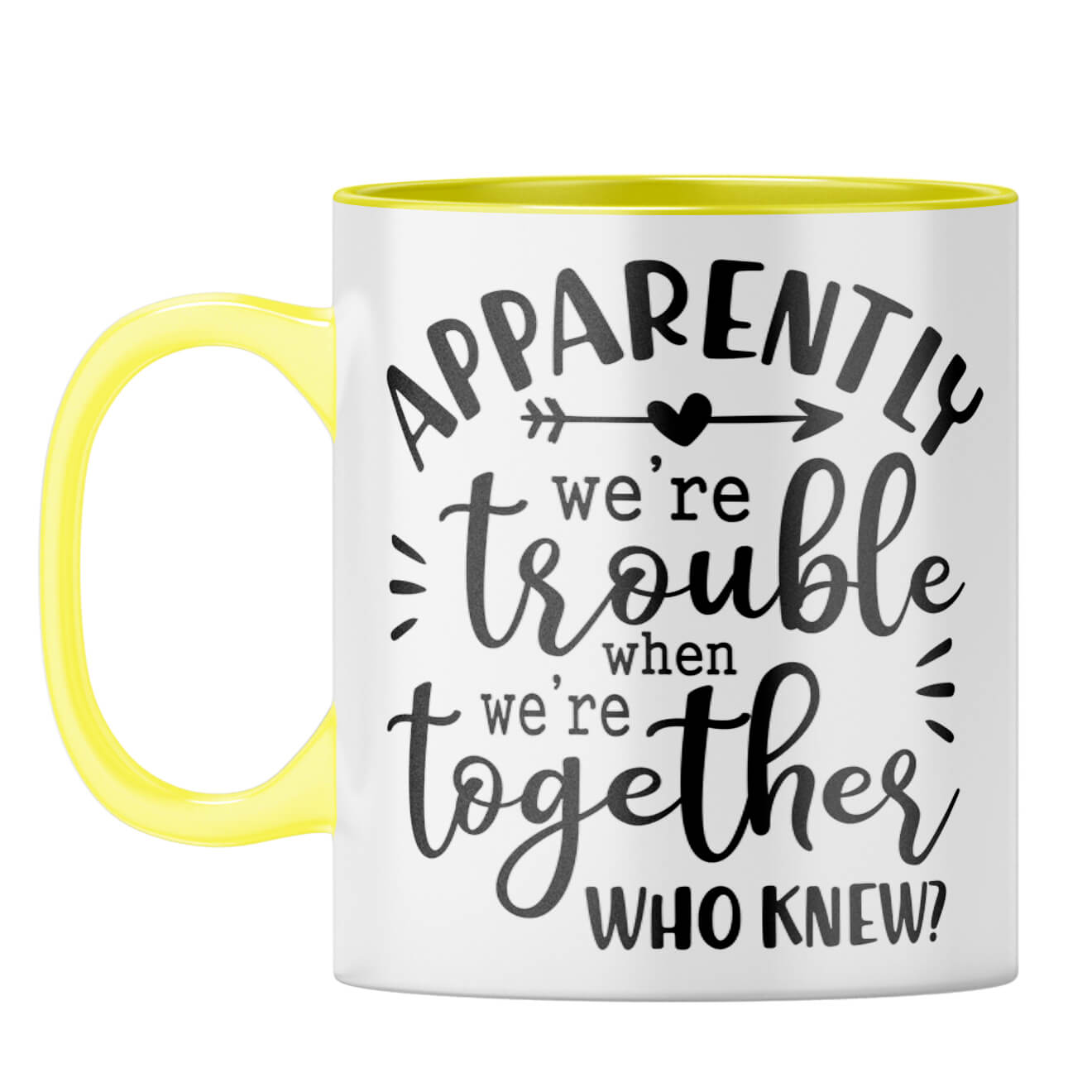 Trouble Together Coffee Mug Yellow