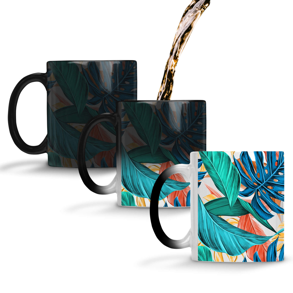 Tropical Leaves Designer Printed Coffee Mug Magic