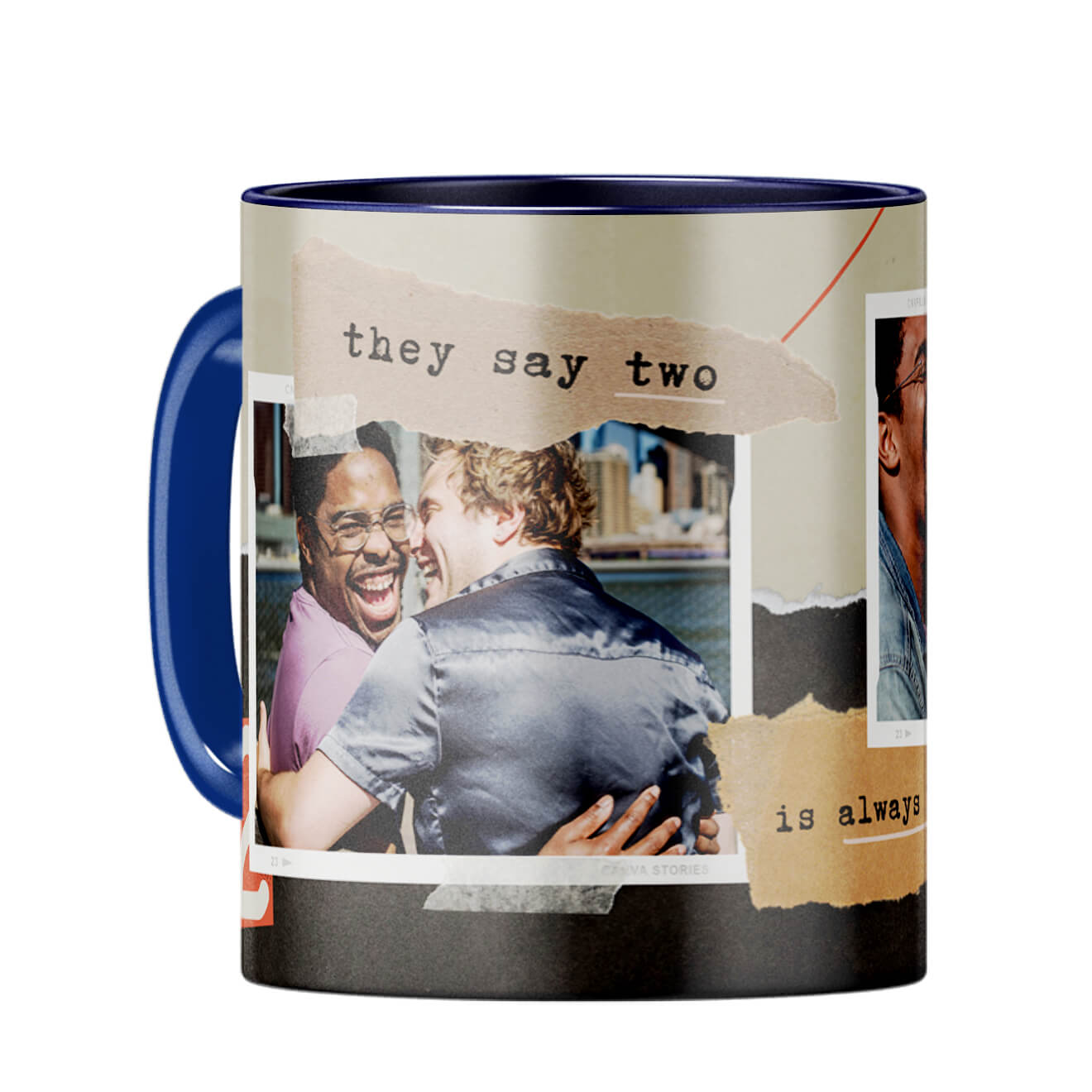 Two is Better Than One Coffee Mug Dark Blue