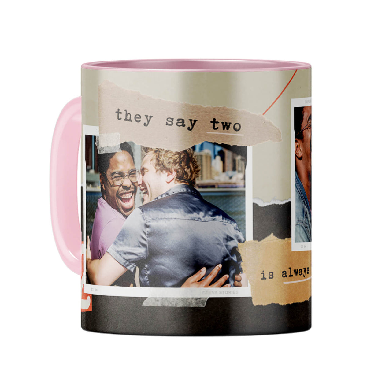 Two is Better Than One Coffee Mug Pink