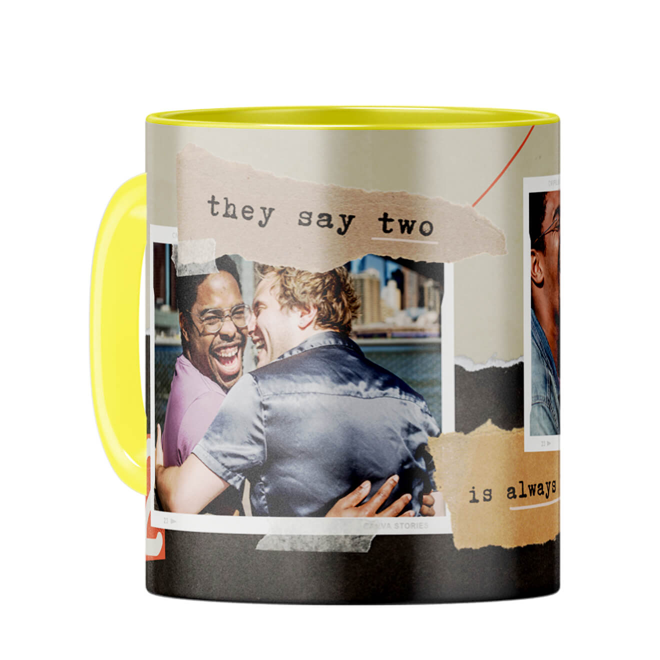 Two is Better Than One Coffee Mug Yellow