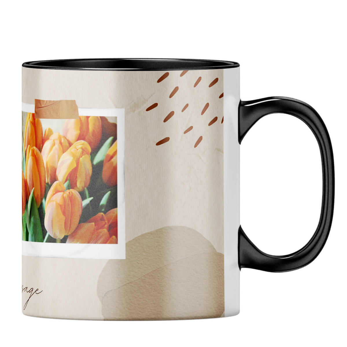 Two Photos Coffee MugB-Black