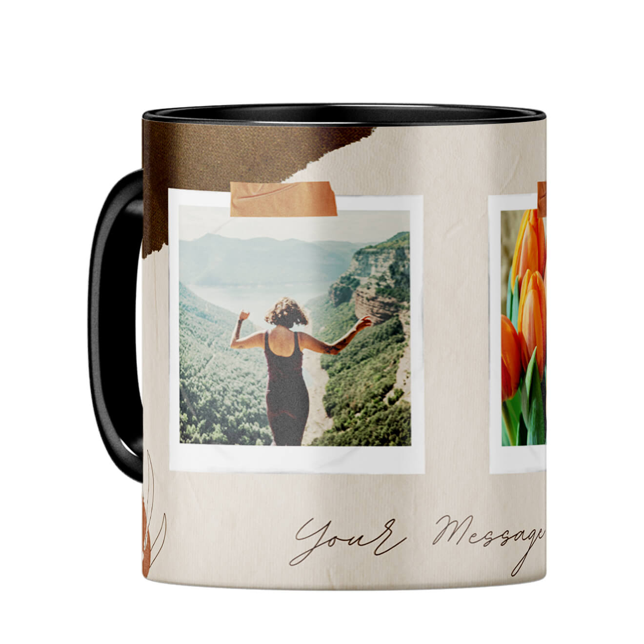 Two Photos Coffee Mug Black