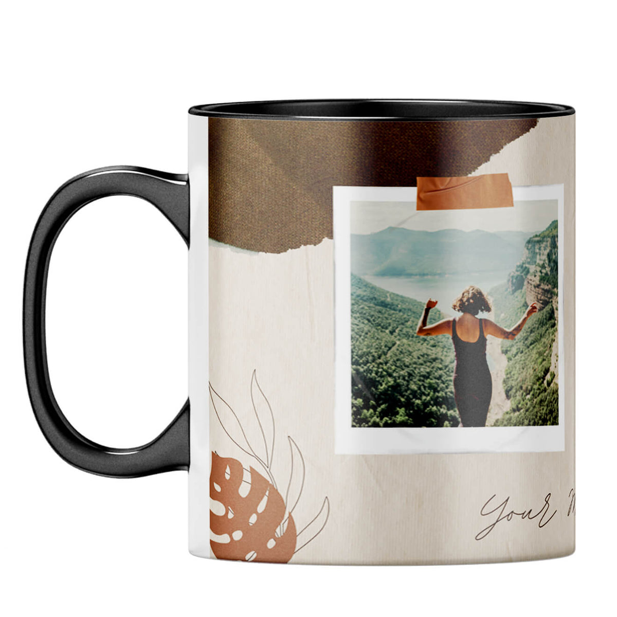 Two Photos Coffee MugF-Black