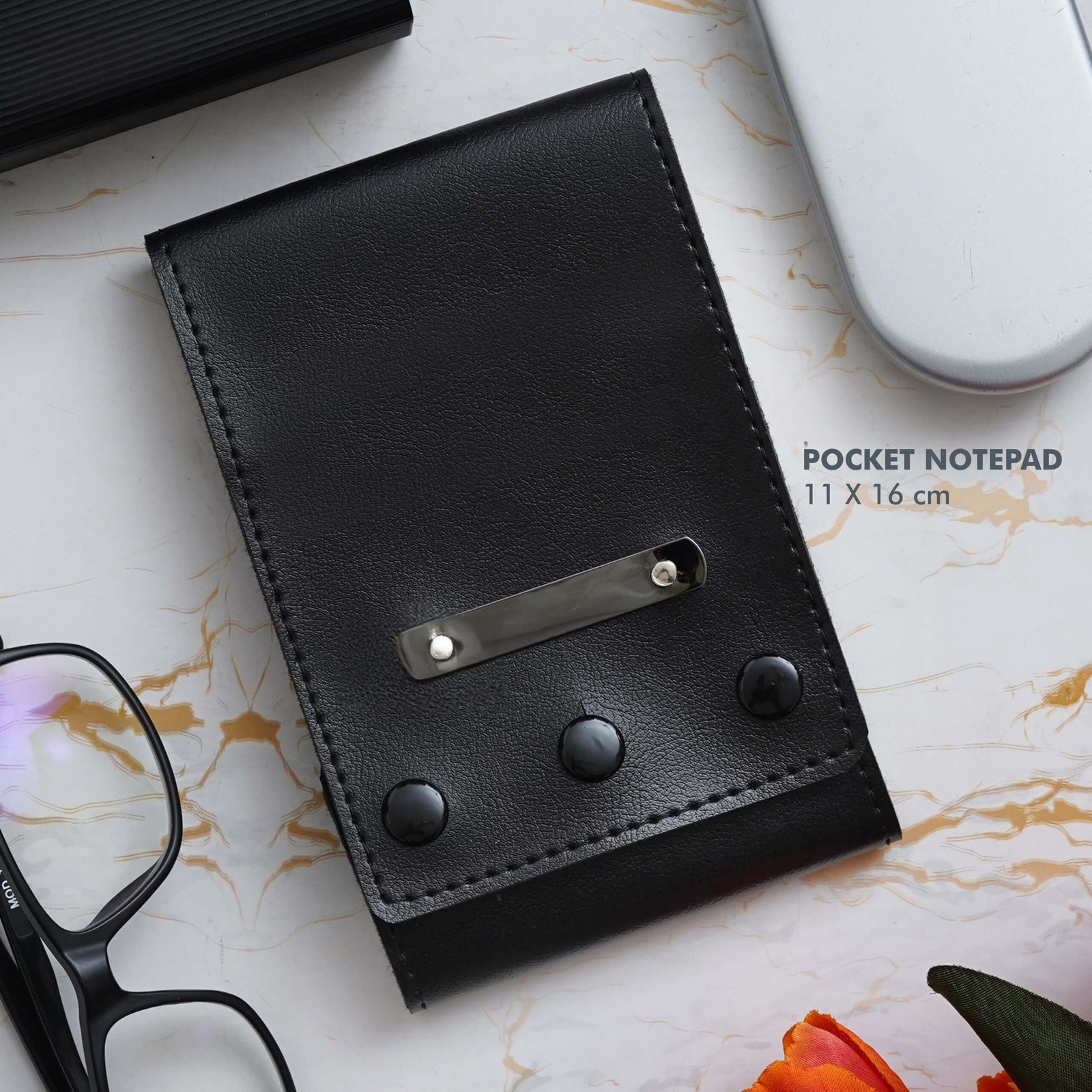 Vegan Leather Pocket Notepad - Compact & Stylish