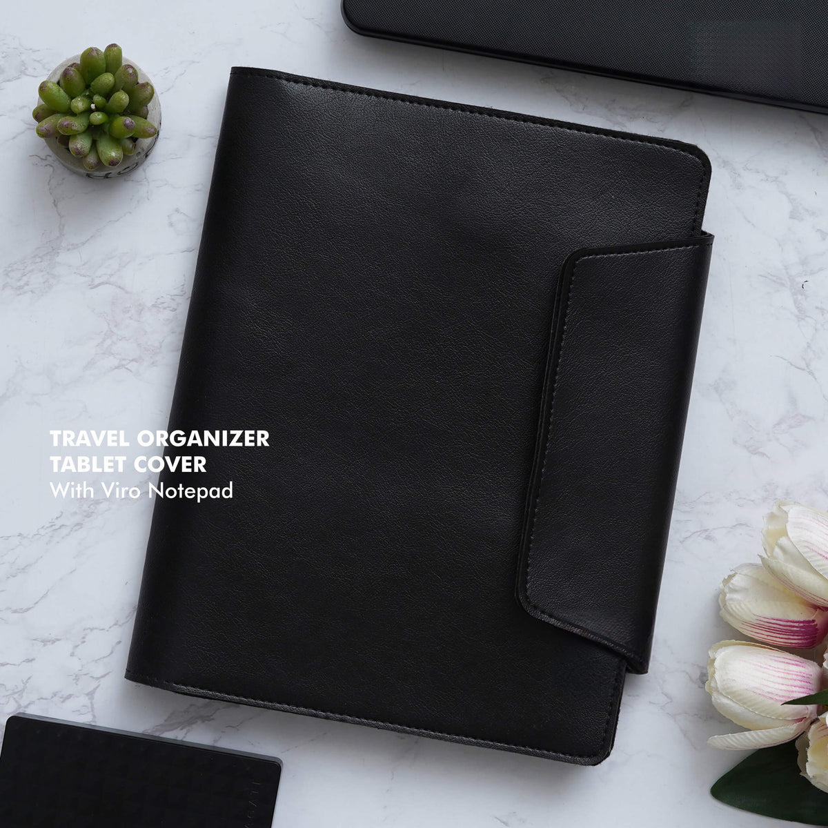 Vegan Leather Travel Organizer with Notebook - Stylish &amp; Practical
