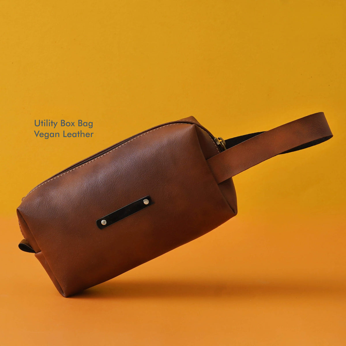 Vegan Leather Utility Box Bag - Stylish &amp; Convenient