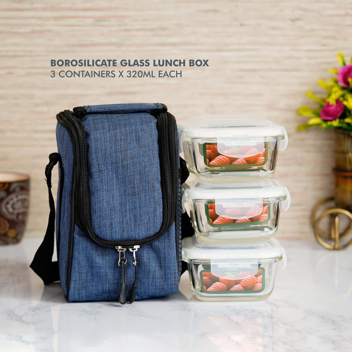 Versatile Borosilicate Glass Lunch Box Set - Enjoy Fresh Meals Anywhere