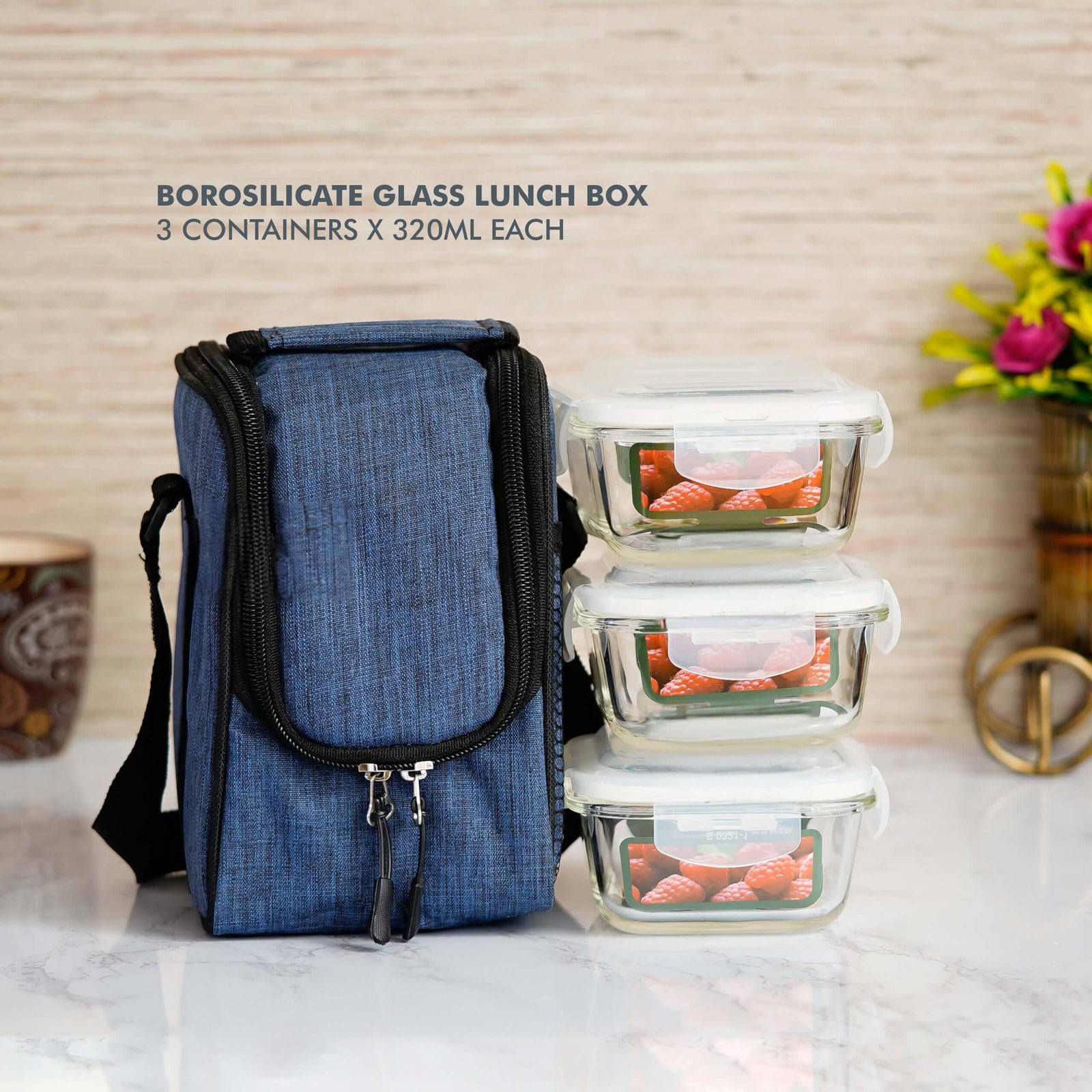 Versatile Borosilicate Glass Lunch Box Set - Enjoy Fresh Meals Anywhere