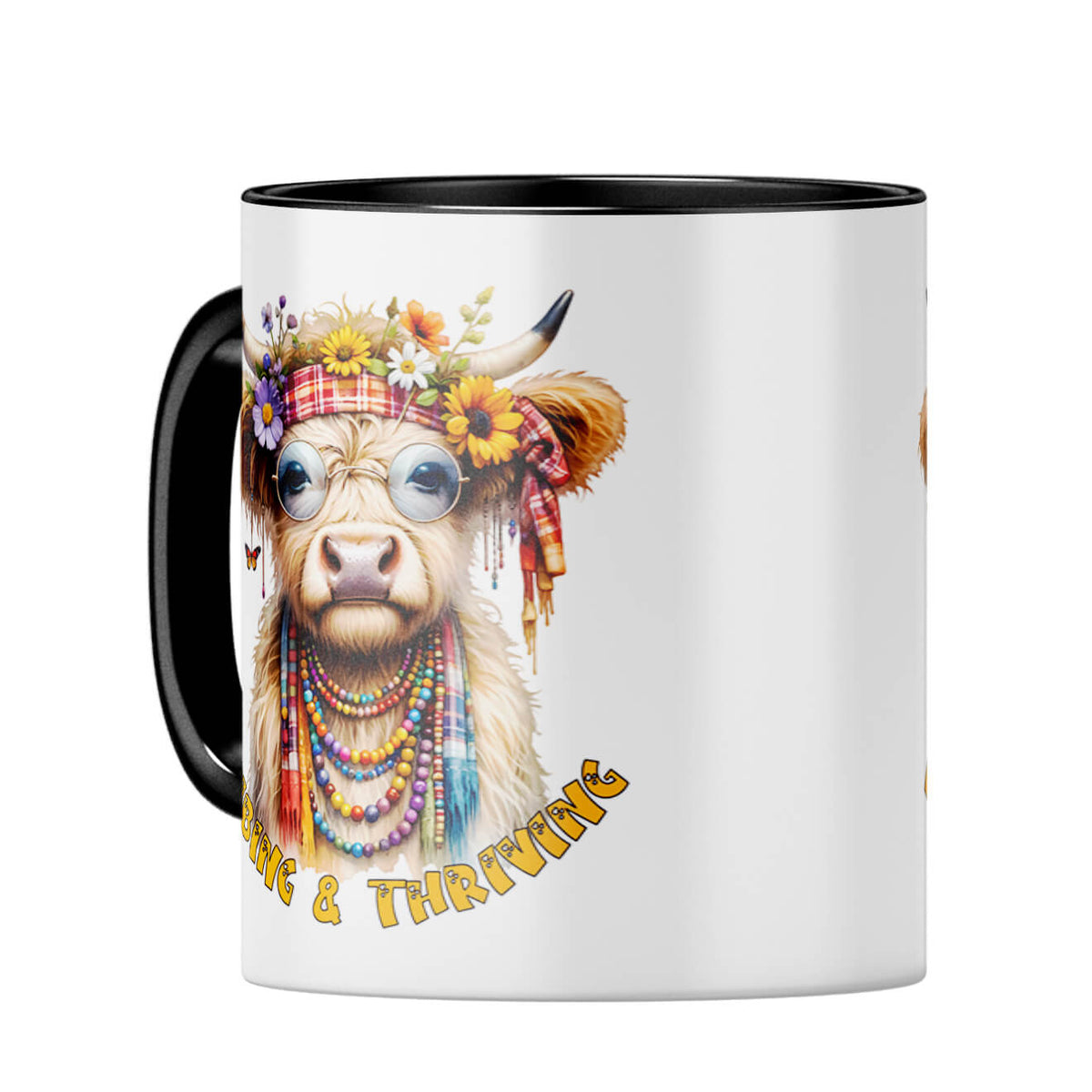 Vibing and Thriving Coffee MugC-Black