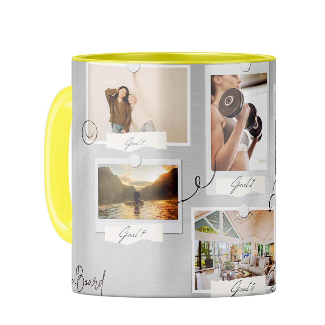 Vision Board Coffee Mug Yellow