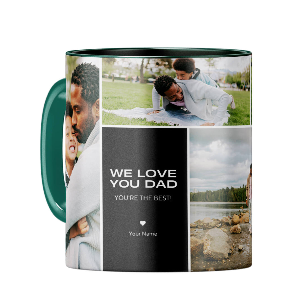 We Love You Dad Coffee Mug Dark Green